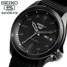 SEIKO セイコー 腕時計 メンズ 自動巻き 手巻き 流通限定 5スポーツ ナイロン メカニカル ブラック SRPE69K1