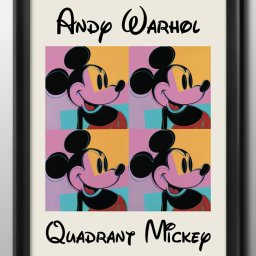 アンディ ウォーホル クラシックミッキー アート  A3 サイズ ポスター アート おしゃれ 絵画 インテリア 北欧 イラスト マット紙 艶消し アートパネル 額 フレーム デザイン 壁掛け ギフト 新築祝い ディスプレイ 引越し祝い　新生活　空間デザイン