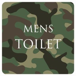 トイレ 御手洗 TOILET トイレマーク 迷彩 カラー MENS 文字タイプ ピクトサイン ステッカー シール 塩ビ製 サイン ウォールステッカー インテリア 施設 案内