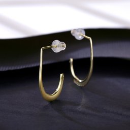 ピアス 両耳用 石なし シルバー925 イエローゴールド スタッド 石なし ぶら下がり シンプル 上品 エレガント 大人 おしゃれ 可愛い かわいい きれいめ 通勤 ce20061122