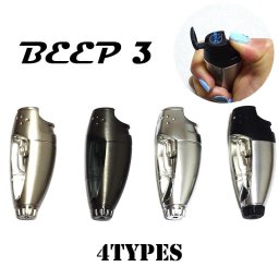バーナー ガスライター BEEP3  日本製 4カラー 黒マット ニッケルサテン ガンメタル クロームパール  ビープ３ フレーム 珍しい ギフト かっこいい