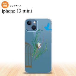 iPhone13mini iPhone13 mini ケース ソフトケース 青い鳥 緑 iPhone ミニ 5.4インチ  おしゃれ かわいい メンズ レディース キッズ デザインたくさん nk-i13m-tp1296