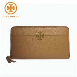 トリーバーチ アウトレット TORY BURCH 財布 44732-1017-209 レザー IVY ZIP CONTINENTAL WALLET ラウンドファスナー 長財布 BARK(209):ブラウン系【レディース】