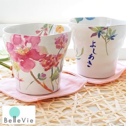 【名入れ】 《ペアロックカップ》 ☆名入れペアロックカップ　花しらべ☆ 【名前入りロックカップ】【和風】【名前入りコーヒーカップ】 【敬老の日】 【母の日】 誕生日・記念日・敬老の日 などのプレゼントにオススメ！ 【ラッピング・メッセージカード無料】 