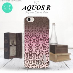 【SH03J】【スマホケース/スマホカバー】【アクオス R】SH03J スマホケース AQUOS R ケース アクオス R イニシャル 青海波 ピンク nk-sh03j-1713ini【メール便送料無料】
