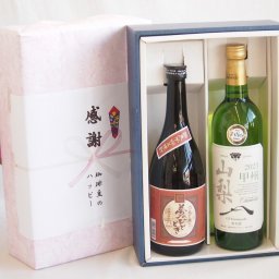 実りの秋の贈り物 感謝の贈り物ボックスプレミアムな芋焼酎と国産ワインセット (山梨 甲州 白ワイン やわらかな辛口(山梨県)750ml大分井上酒造夢のひととき23°720ml