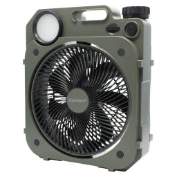 実りの秋の贈り物 充電式薄型送風扇 Air Force Fan Comfort+ モスグリーン 約23.7×7.5×28.5cm 1.3kg ABS樹脂