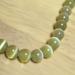 ゴールドキャッツアイ 4mm 【天然石ビーズ連売り】【送料無料】