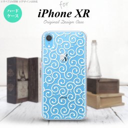 iPhoneXR iPhone XR スマホケース ハードケース 唐草 クリア 白 メンズ レディース nk-ipxr-1128