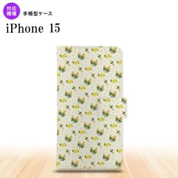 iPhone15 iPhone15 手帳型スマホケース カバー 花柄 バラ ドット 小 黄 2023年 9月発売 nk-004s-i15-dr251