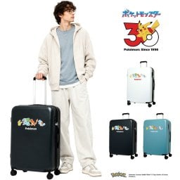 POKEMON 30周年限定 キャリーケース Lサイズ 96L スーツケース かばん 大容量 宿泊 旅行 出張 レディース メンズ ギフト プレゼント ブラック pk0917-67