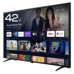 Prometheus 42型のフルHDテレビ UQPMAN42FHD アンドロイド搭載 アンドロイドテレビ 高品質なフルHD画質 42インチ 大画面 チューナーレス テレビ 音声入力対応スマートリモコン  スタイリッシュなデザイン リモコン操作は簡単で直感的  HDMI端子 ※地上波の受信はできません。