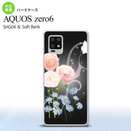 SHG04 SHG04 ZERO6 AQUOS zero6 スマホケース ハードケース 花柄 ミックス C 黒 メンズ レディース nk-zero6-283