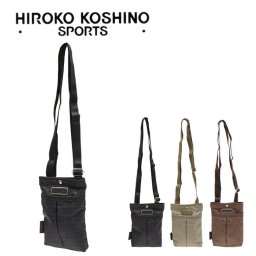 HIROKO KOSHINO SPORTS ヒロココシノ ショルダーバッグ HLD31 肩掛け 斜め掛け ポケット クロ チョコ ベージュ ワイン ポリエステル ジャガード エレガント プレゼント ギフト お買い物 散歩 おでかけ スマホ