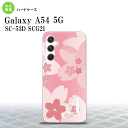 Galaxy A54 5G Galaxy A54 5G スマホケース 背面ケース ハードケース 花柄 サクラ C ピンク +アルファベット 2023年 5月発売 nk-a54-062i