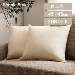 クッション 中身 低反発チップ ヌードクッション ×2個 10107低反発チップヌードクッション(2個入) 生成り 低反発 背当て 45角 インテリア 国産  誕生日  結婚祝い  引っ越し祝いギフト プレゼント 景品