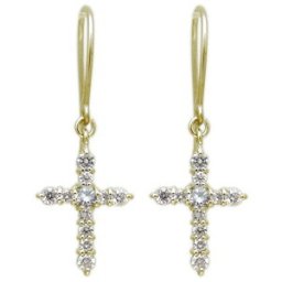 ダイヤモンド ピアス クロス フックピアス K18 レディース プレゼント 母の日 2024