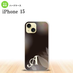 iPhone15 iPhone15 スマホケース 背面ケース ハードケース ぼかし 花柄 黒 +アルファベット 2023年 9月発売 nk-i15-1595i