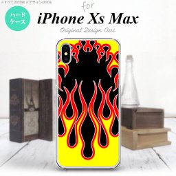 iPhoneXsMax iPhone XS Max スマホケース ハードケース ファイヤー 炎 黒 黄 メンズ レディース nk-ixm-1301