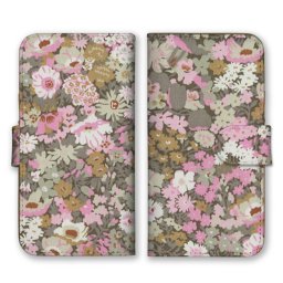 ＼全機種対応／ スマホケース 手帳型 スマホカバー 手帳タイプ スマートフォン ケース カバー 花柄 植物 ボタニカル かわいい おしゃれ 絵画 水彩 淡色 カードホルダー付き カード収納 合皮 合成レザー