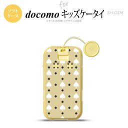 SH-03M キッズケータイSH-03M スマホケース ソフトケース トランプ スペード ベージュ 白 メンズ レディース nk-sh03m-tp541