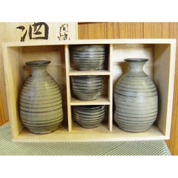 渋みの酒器セット・木箱入り