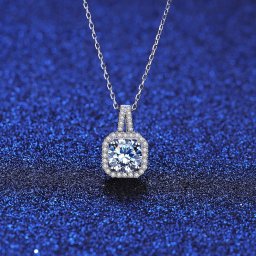 ネックレス レディース モアサナイト ホワイト シルバー925 シルバー 1ct msn22052429