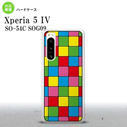 Xperia 5IV Xperia5IV 背面ケース カバー ステンドグラス風 おしゃれ スクエア カラフル ステンドグラス風 2022年 10月発売 nk-xp54-sg07