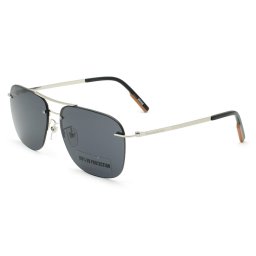 ゼニア ZEGNA サングラス ノーズパッド UVカット アイウェア バタフライ EZ0189-D/S 16A 60 メンズ シルバー+グレー