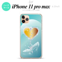 iPhone11ProMax iPhone11pro max スマホケース ハードケース ハート ガラスの靴 青 メンズ レディース nk-i11pm-235