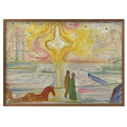 エドヴァルド ムンク 港の日の出 A3 サイズ ポスター アート おしゃれ 絵画 インテリア 北欧 イラスト マット紙 艶消し アートパネル 額 フレーム デザイン 壁掛け ギフト 新築祝い ディスプレイ 引越し祝い　新生活　空間デザイン 