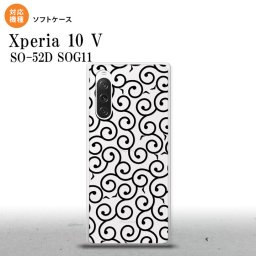 Xperia10V Xperia10V スマホケース 背面ケースソフトケース 唐草 クリア 黒 2023年 7月発売 nk-xp105-tp1126