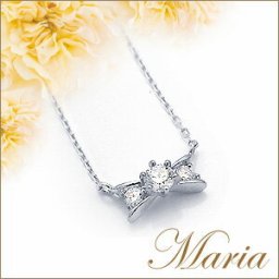 【完全無色透明Fカラー】pt900【0.25ct】リボン ダイヤモンドペンダントネックレス『Maria』 [SIクラス 無色透明 F～Dカラー GOOD～VERYGOOD] ハートアンドキューピット フラワー リボン ダイヤ 可愛い シンプル レディース 誕生日 母の日 ギフト 記念日 10周年 誕生日【送料無料】   LPN-330A
