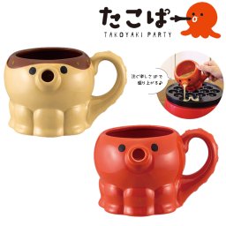 ☆たこぱー　陶製の粉つぎ　容量300ml　たこやん・たこるん(TA-35716/TA-35717)【粉注ぎ　たこ焼き用　調理器具　たこモチーフ　調理用品　キッチン雑貨　タコパ　たこ焼きパーティー　おうちパーティー　ホームパーティー　ギフト　プレゼント　ユニーク】
