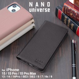 ラッピング無料 送料無料 【 ナノ・ユニバース nano universe 正規品 シンプルロゴ 手帳ケース 】 スマホケース iPhone ケース iphone15 ケース 手帳型 iphone15 pro max ケース iphone14 pro ケース iphone se3 第3世代 se2 第2世代 ケース iphone8 ケース 耐衝撃 ナノユニバース
