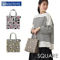 ルートート トートバッグ ROOTOTE 1307 通販 トートバック トート バッグ レディース 小さめ 通勤 通学 軽量 軽い 自立 綿 コットン SQUARE スクエア Clair クレール おしゃれ かわいい ラミネート 大人 撥水 レディースバッグ