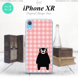 iPhoneXR iPhone XR スマホケース ハードケース くまモン チェック ピンク メンズ レディース nk-ipxr-km18