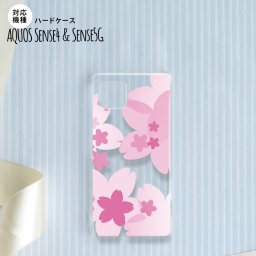 Aquos sense4 SH-41A ケース ハードケース スマホケース 花柄 サクラ A ピンク nk-sens4-053