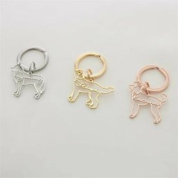 【名入れ】【オリジナル デザイン  ペット アクセサリー ネーム キーホルダー】男女兼用 オーダーメイド ゴールド シルバー ピンクゴールド キーホルダー