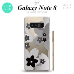 【SC01K】【スマホケース/スマホカバー】【ギャラクシー ノート8】SC01K スマホケース Galaxy Note8 SC-01K カバー ギャラクシー ノート8 花柄・サクラ 黒 nk-sc01k-055【メール便送料無料】