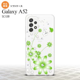 SC-53B Galaxy A52 スマホケース ソフトケース 花柄 ガーベラ 緑 メンズ レディース nk-sc53b-tp803