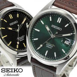 SEIKO セイコー メンズ 腕時計 自動巻き 日本製 革ベルト レザー メカニカル ウォッチ オートマティック 男性用 10気圧防水 機械式 国内正規品 流通限定モデル SZSB017 SZSB018