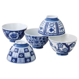 【ギフト対応無料】染付絵変り 茶漬揃 (764083) ※送料無料(北海道・沖縄は除く)