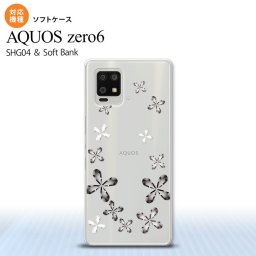 SHG04 SHG04 ZERO6 AQUOS zero6 スマホケース ソフトケース 花柄 カット グレー メンズ レディース nk-zero6-tp075
