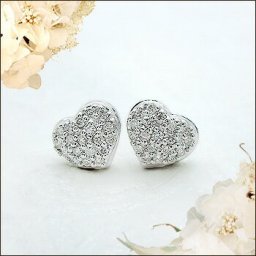 pt900 K18YG/PG/WG【0.2ct】ダイヤモンド ハートパヴェピアス『Heart』 [SIクラス] 透明感溢れるダイヤモンド パヴェ ハートイエローゴールド ピンクゴールド ゴールド ハートピアス 誕生石 記念日 プレゼント 贈り物 【送料無料】   LP-806A