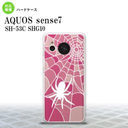 sense7 sense7 背面ケース カバー ステンドグラス風 おしゃれ 蜘蛛の巣 B ピンク ステンドグラス風 2022年 11月発売 nk-sens7-sg25