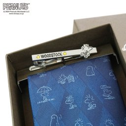 PEANUTS／ネクタイ＆タイピン  (ウッドストック総柄×ウッドストックタイバー・プレシオサ　BOX付)  プレゼント ギフト スヌーピー ウッドストック　キャラクター　フレッシャーズ　 送料無料 PN921010TB004