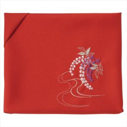  洛北 刺繍入り二巾風呂敷 赤 H031a/b  内祝 内祝い お祝 御祝 記念品 出産内祝い プレゼント 快気祝い 粗供養 引出物