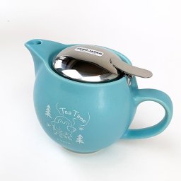 コウペンちゃん ティータイム ポット 急須 お茶 ティーポット ティータイム 食器 ランチ 水色 グッズ 日本 (MCOR)
