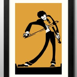 ジャズ バイオリン 音楽 A3 サイズ ポスター アート おしゃれ 絵画 インテリア 北欧 イラスト マット紙 艶消し アートパネル 額 フレーム デザイン 壁掛け ギフト 新築祝い ディスプレイ 引越し祝い　新生活　空間デザイン 